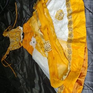 2pc yellow sari (skirt and top)